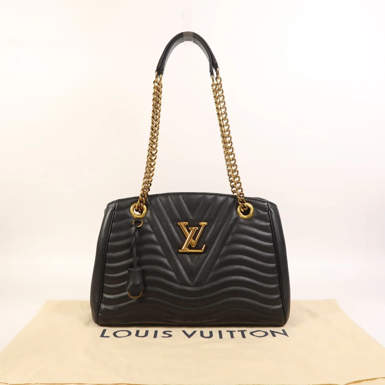 LOUIS VUITTON New Wave M51496 Shoulder Bag Calfskin 棕色 / Black Calfskin Rank B - Thumbnail 9