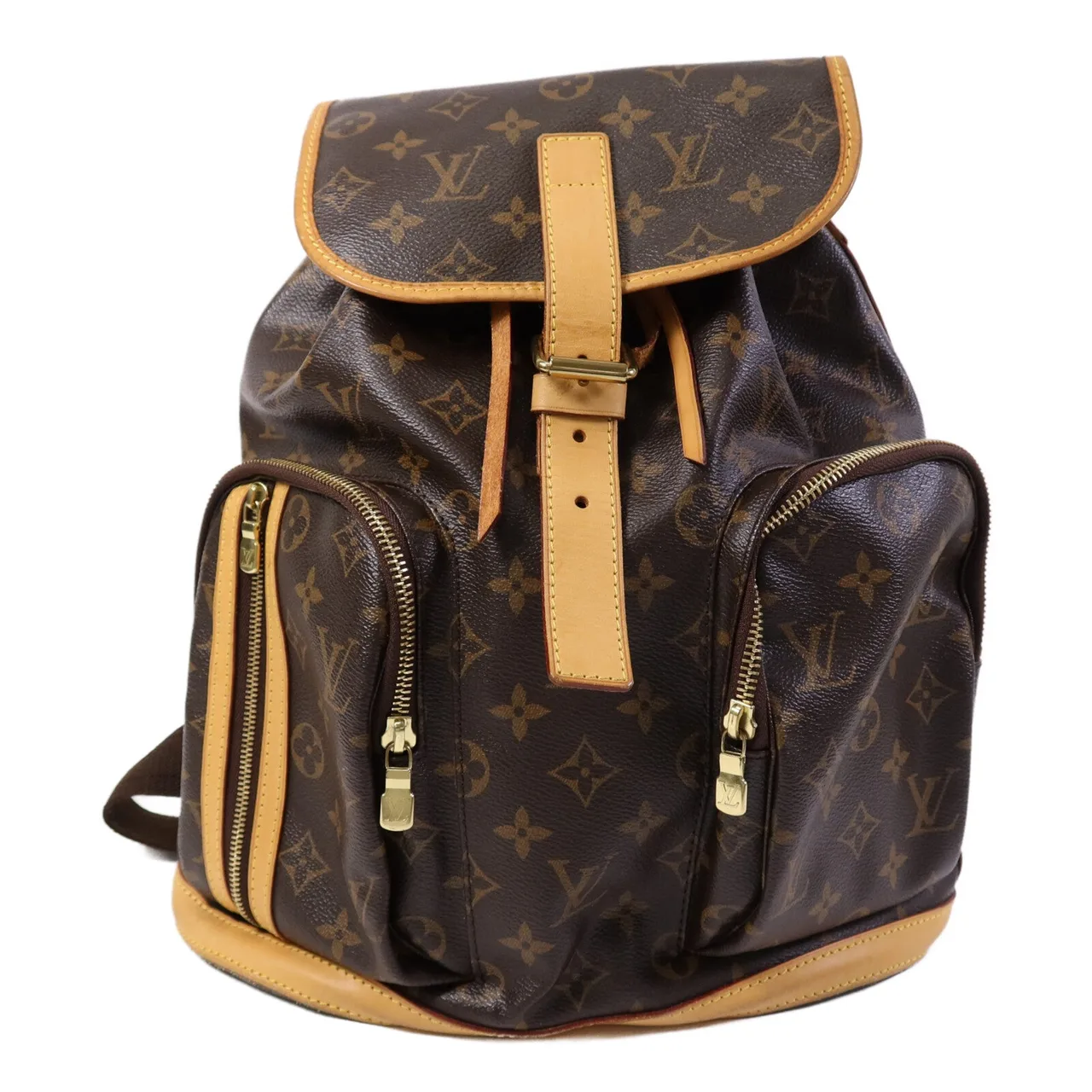 LOUIS VUITTON M40107 Backpack Coated Canvas 棕色 / Brown