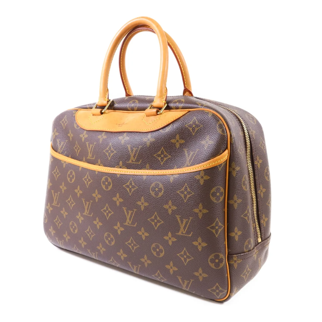 LOUIS VUITTON Deauville M47270 Handbag Coated Canvas 棕色 Coated Canvas Rank B - Thumbnail 3