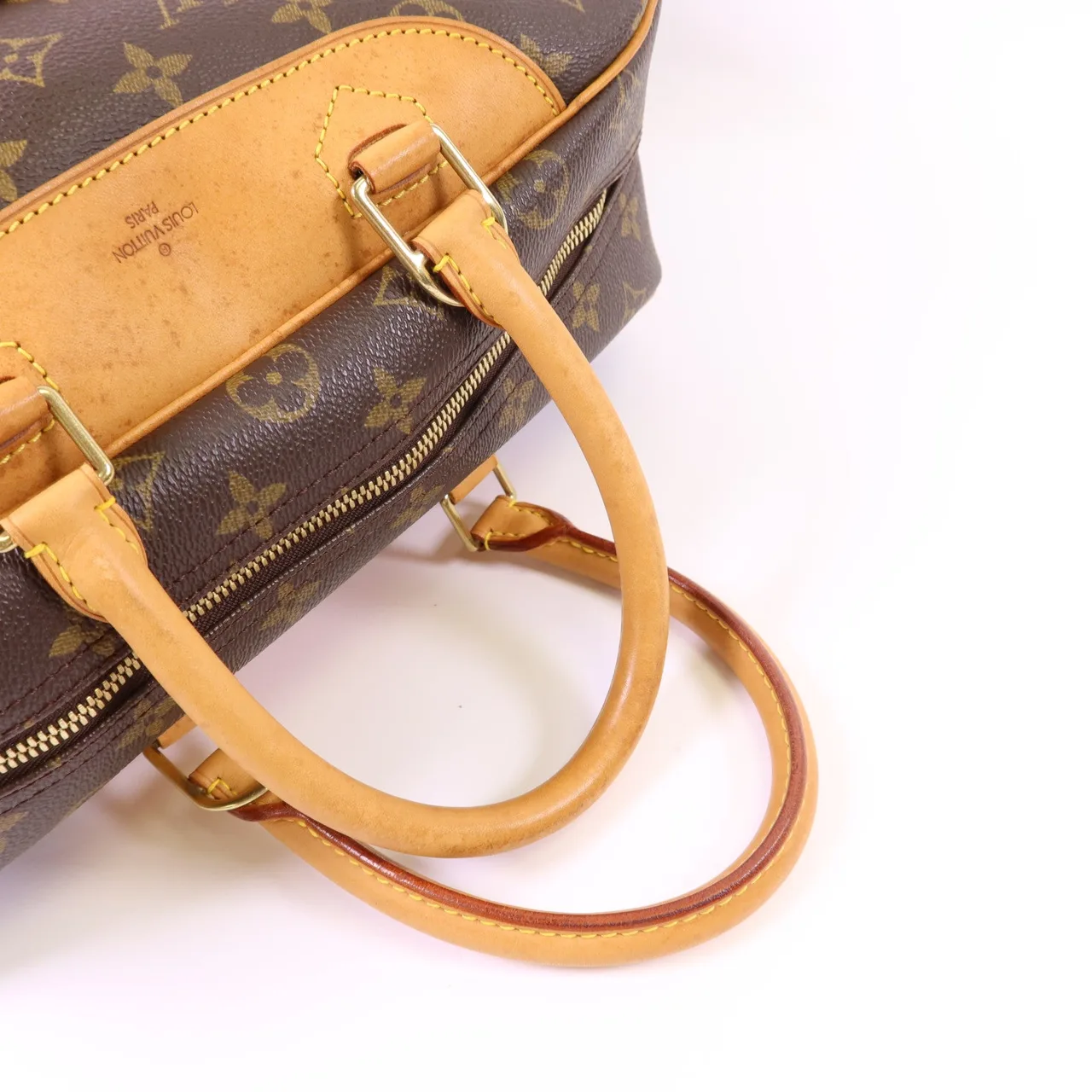 LOUIS VUITTON Deauville M47270 Handbag Coated Canvas 棕色 Coated Canvas Rank B - Thumbnail 5