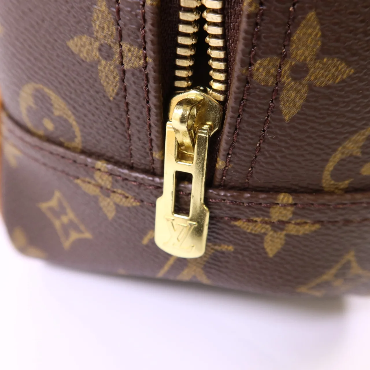 LOUIS VUITTON Deauville M47270 Handbag Coated Canvas 棕色 Coated Canvas Rank B - Thumbnail 10