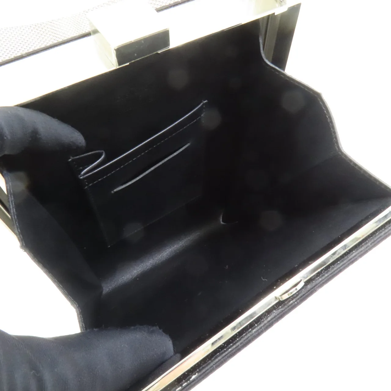 LOUIS VUITTON M92100 手提包 x Satin 黑色 / Black x Satin 中古品A - 縮圖 7