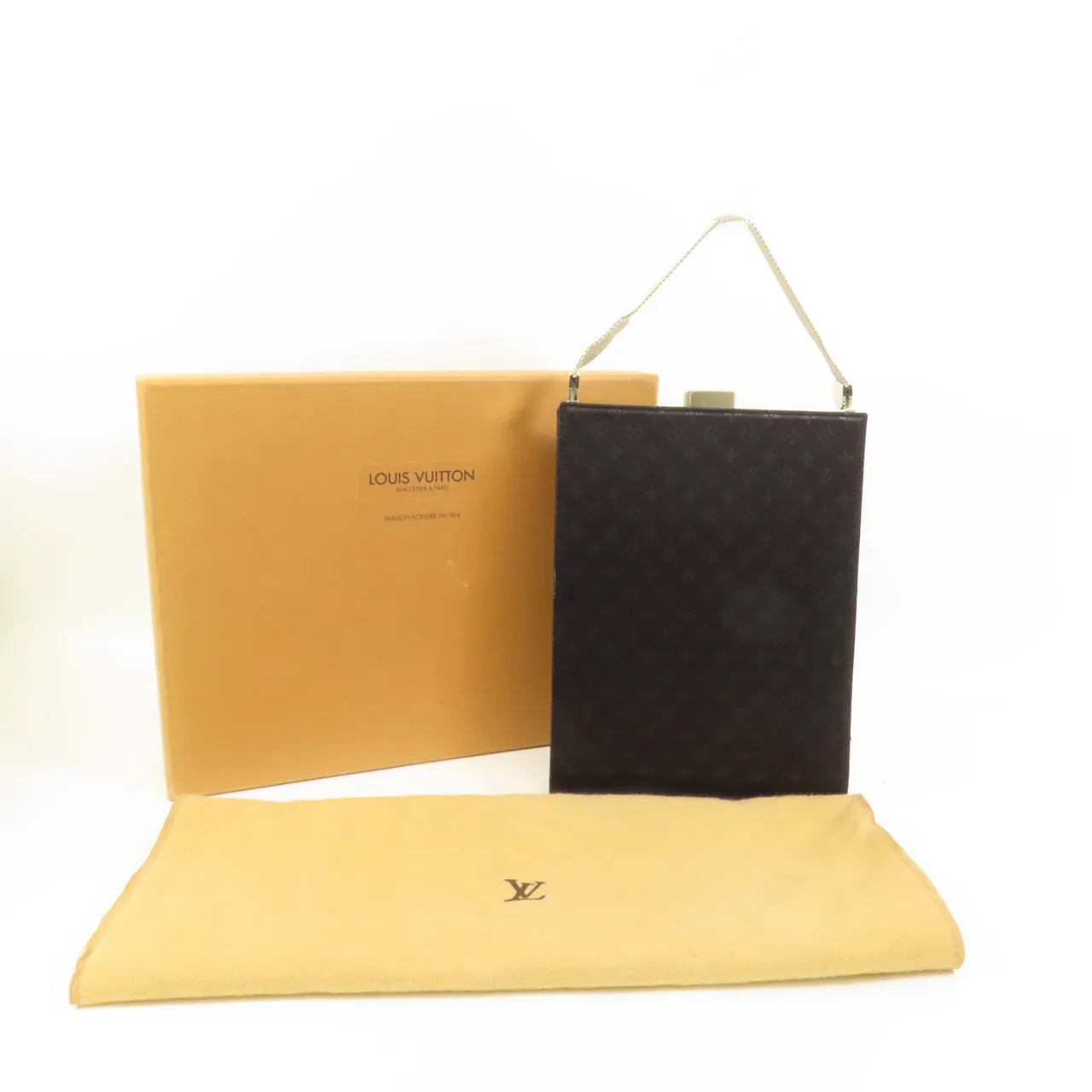 LOUIS VUITTON M92100 手提包 x Satin 黑色 / Black x Satin 中古品A - 縮圖 10