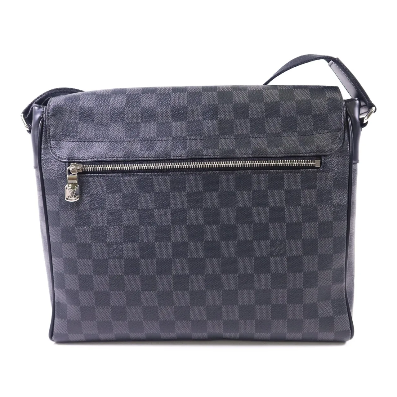 LOUIS VUITTON District N41029 肩背包 塗層帆布 黑色 / Black 塗層帆布 中古品A - 縮圖 2