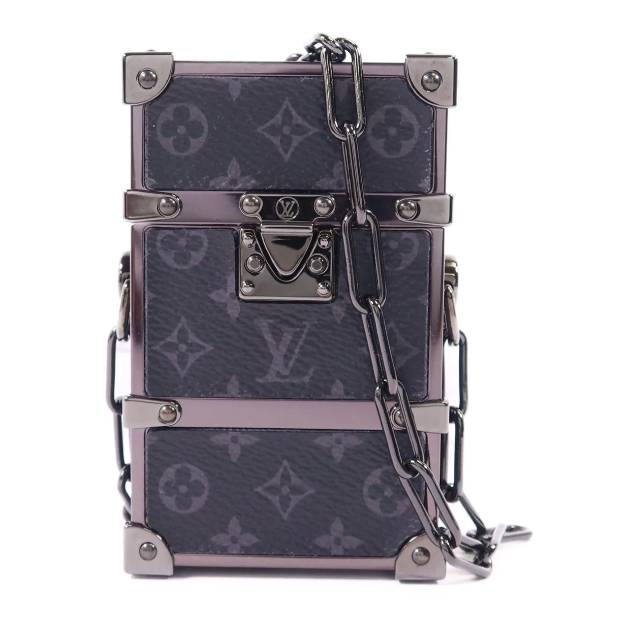 LOUIS VUITTON Trunk M80222 Shoulder Bag Coated Canvas 黑色