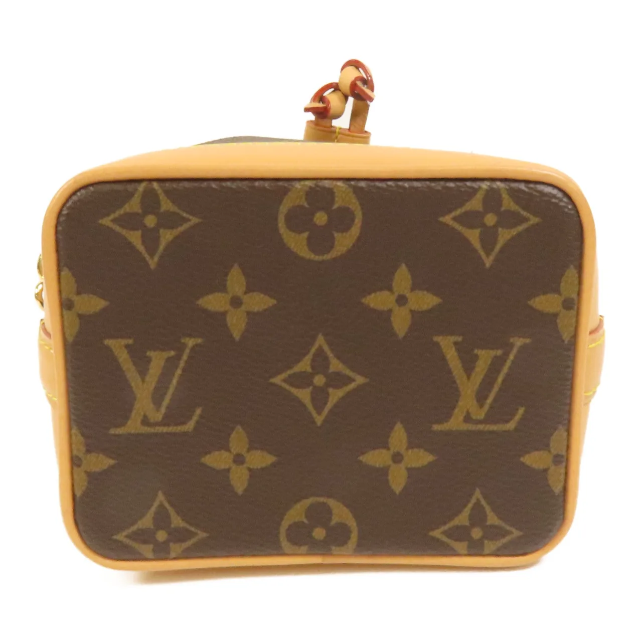 LOUIS VUITTON Nano Noe M81266 兩用包 塗層帆布 棕色 / Brown 塗層帆布 中古品A - 縮圖 4