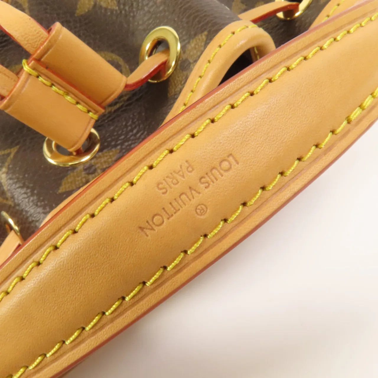 LOUIS VUITTON Nano Noe M81266 兩用包 塗層帆布 棕色 / Brown 塗層帆布 中古品A - 縮圖 8