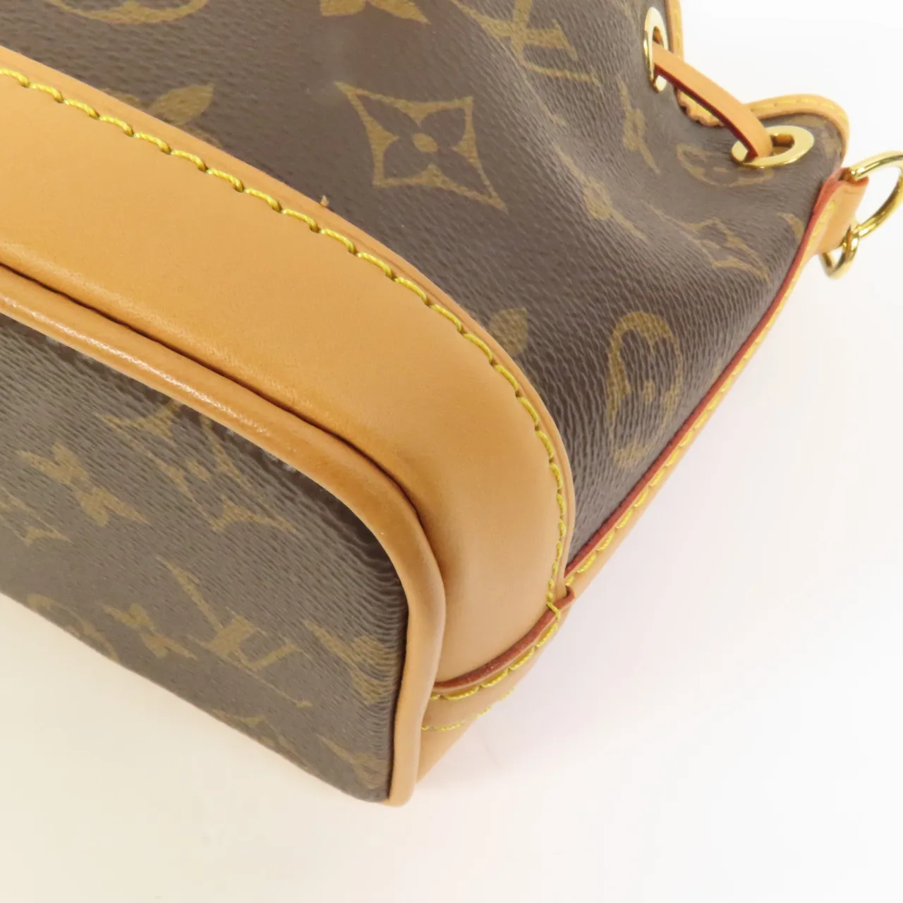 LOUIS VUITTON Nano Noe M81266 兩用包 塗層帆布 棕色 / Brown 塗層帆布 中古品A - 縮圖 11