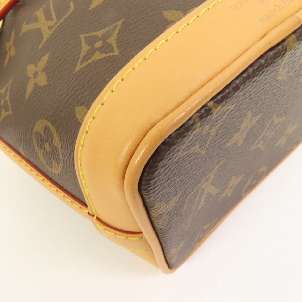 LOUIS VUITTON Nano Noe M81266 兩用包 塗層帆布 棕色 / Brown 塗層帆布 中古品A - 縮圖 12