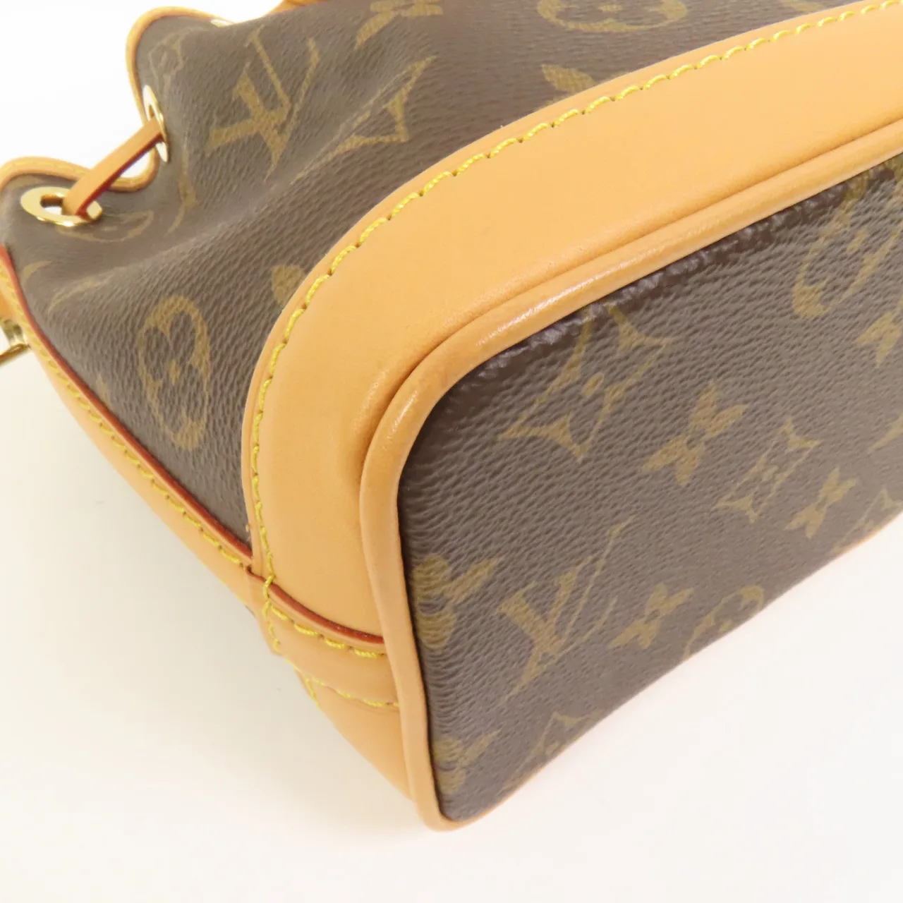 LOUIS VUITTON Nano Noe M81266 兩用包 塗層帆布 棕色 / Brown 塗層帆布 中古品A - 縮圖 13