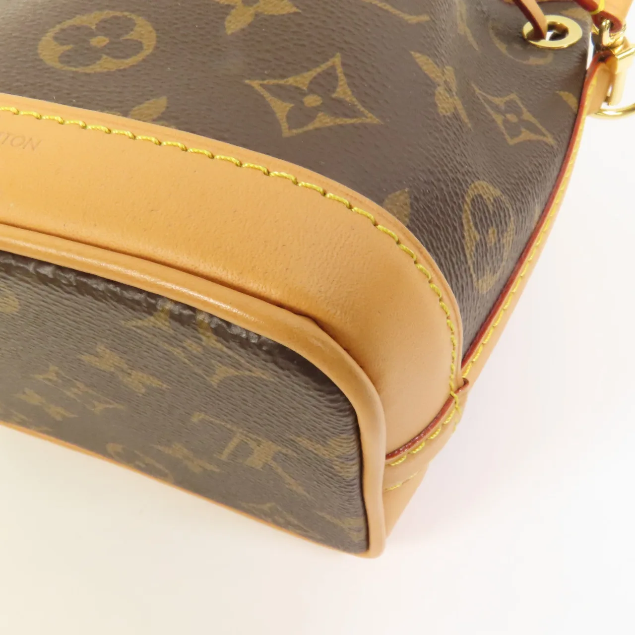 LOUIS VUITTON Nano Noe M81266 兩用包 塗層帆布 棕色 / Brown 塗層帆布 中古品A - 縮圖 14