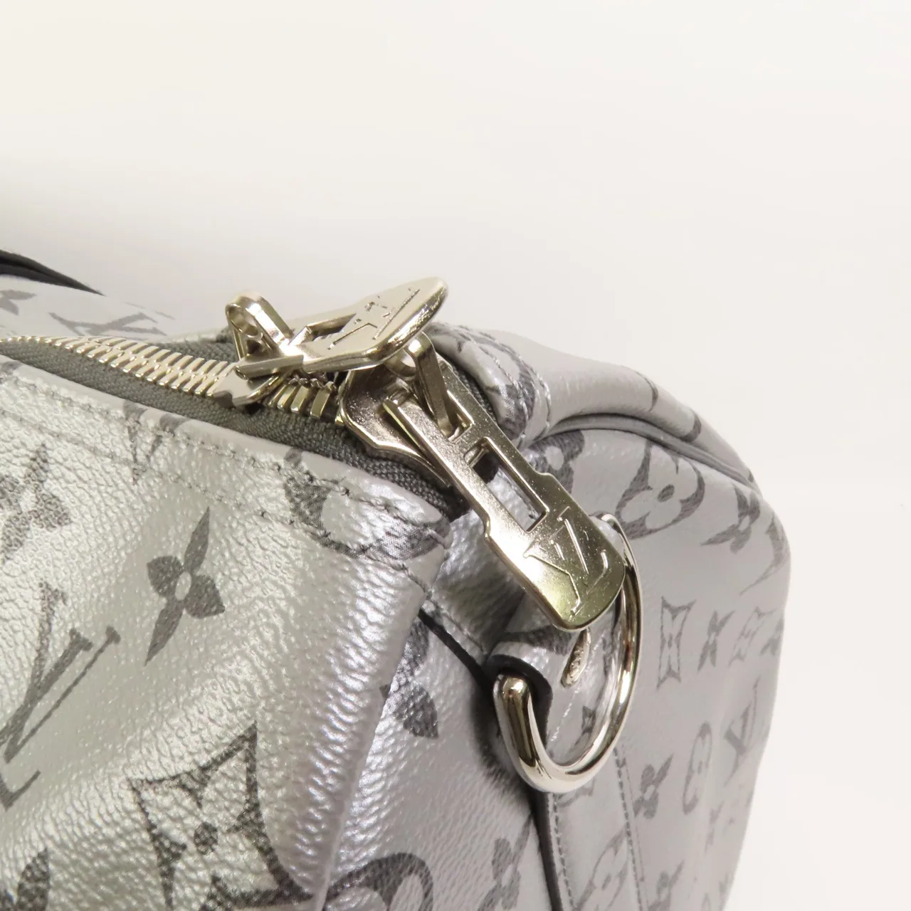 LOUIS VUITTON Keepall M43848 兩用包 塗層帆布 銀色 塗層帆布 中古品A - 縮圖 9