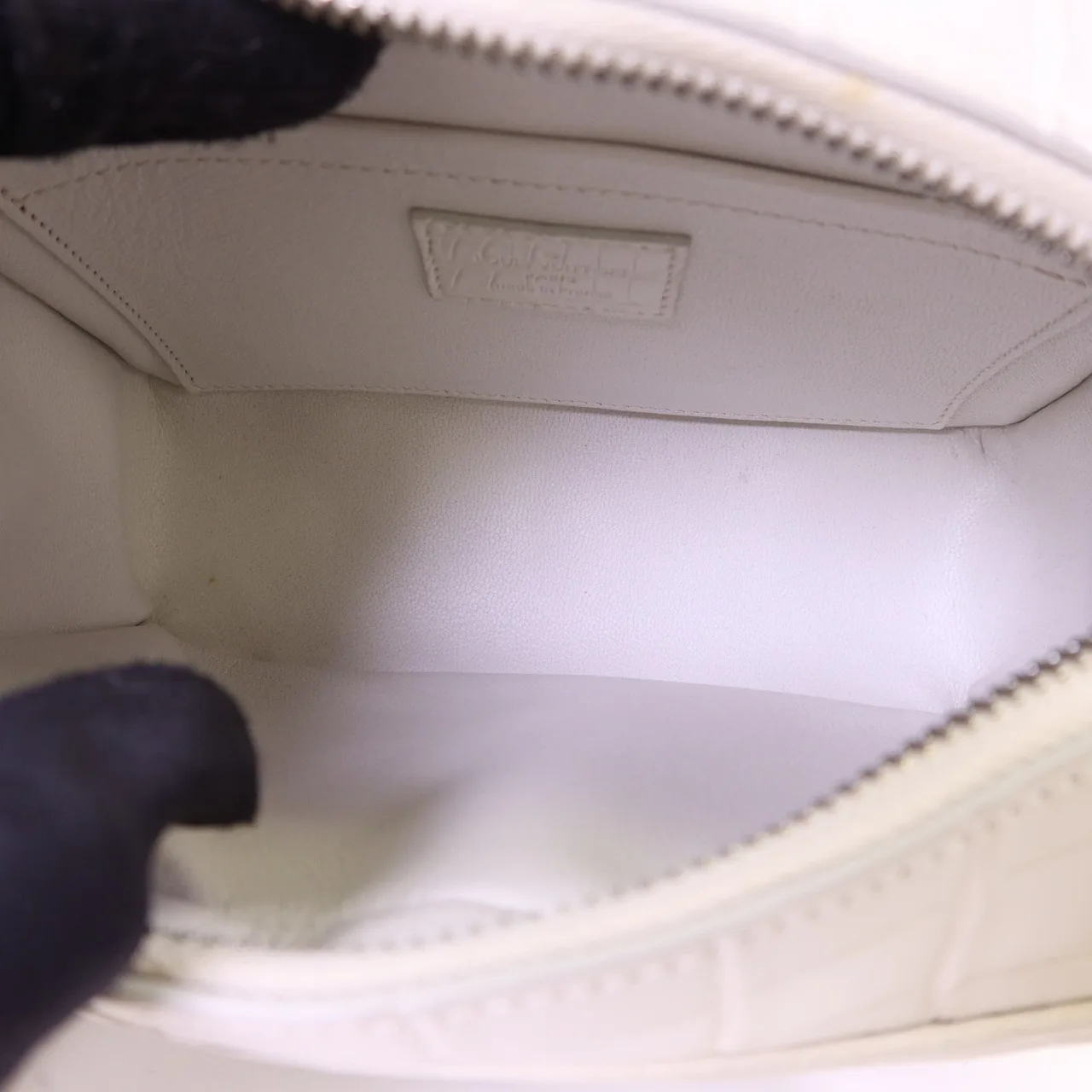 LOUIS VUITTON Soft Trunk N98495 肩背包 x Crocodile Skin 白色 x Crocodile Skin 中古品B - 縮圖 6