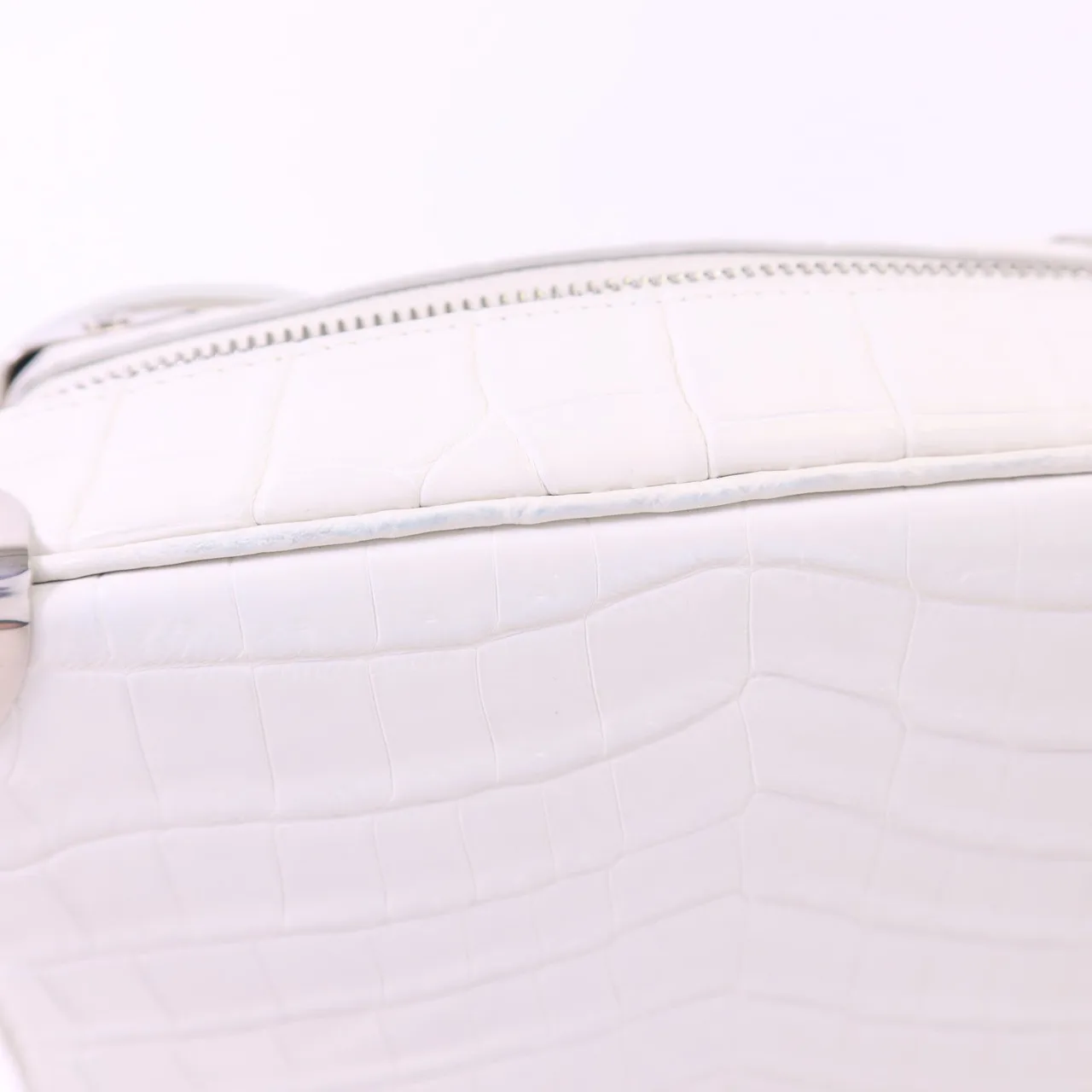 LOUIS VUITTON Soft Trunk N98495 肩背包 x Crocodile Skin 白色 x Crocodile Skin 中古品B - 縮圖 16