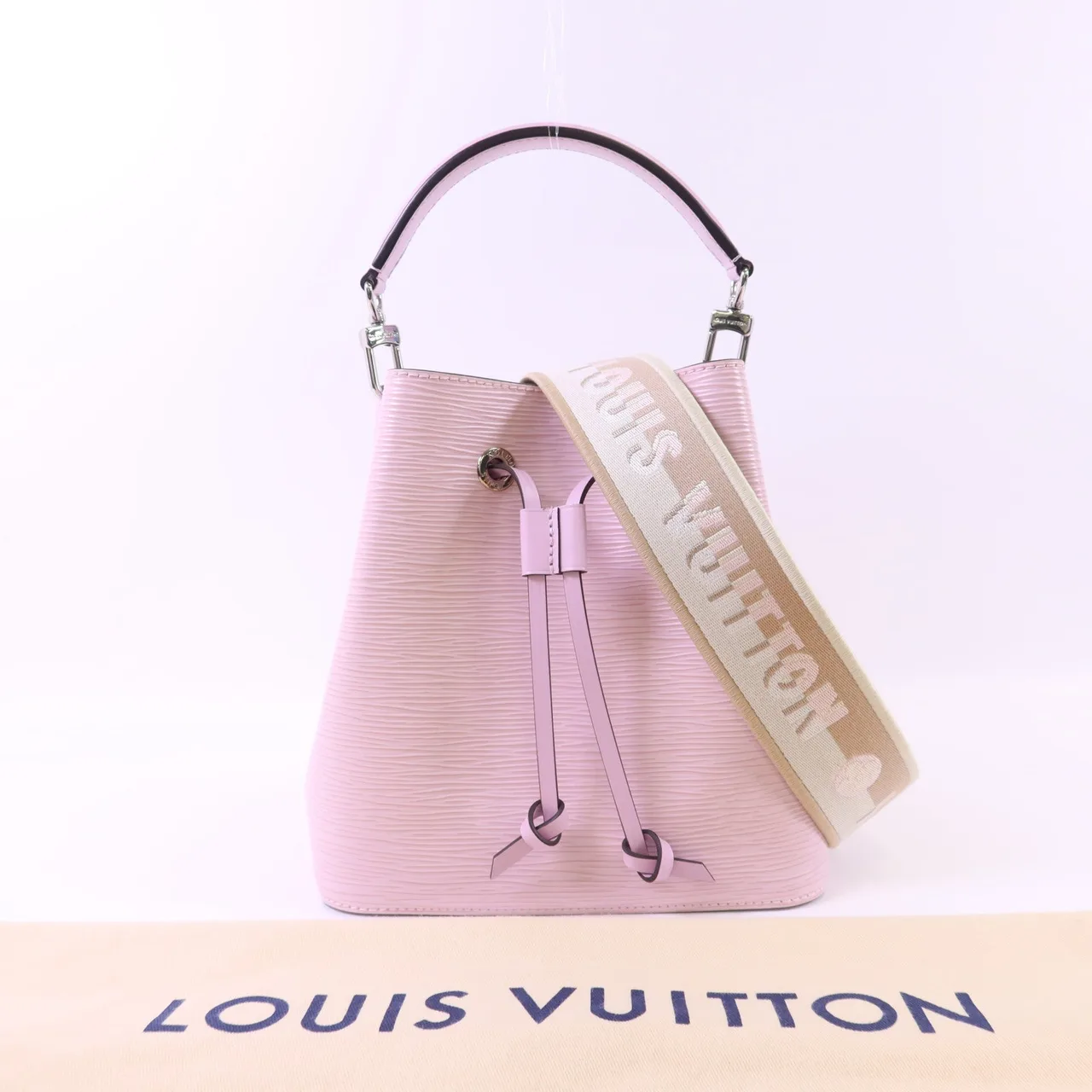 LOUIS VUITTON NeoNoe M20777 兩用包 牛皮 粉色 牛皮 中古品A - 縮圖 14