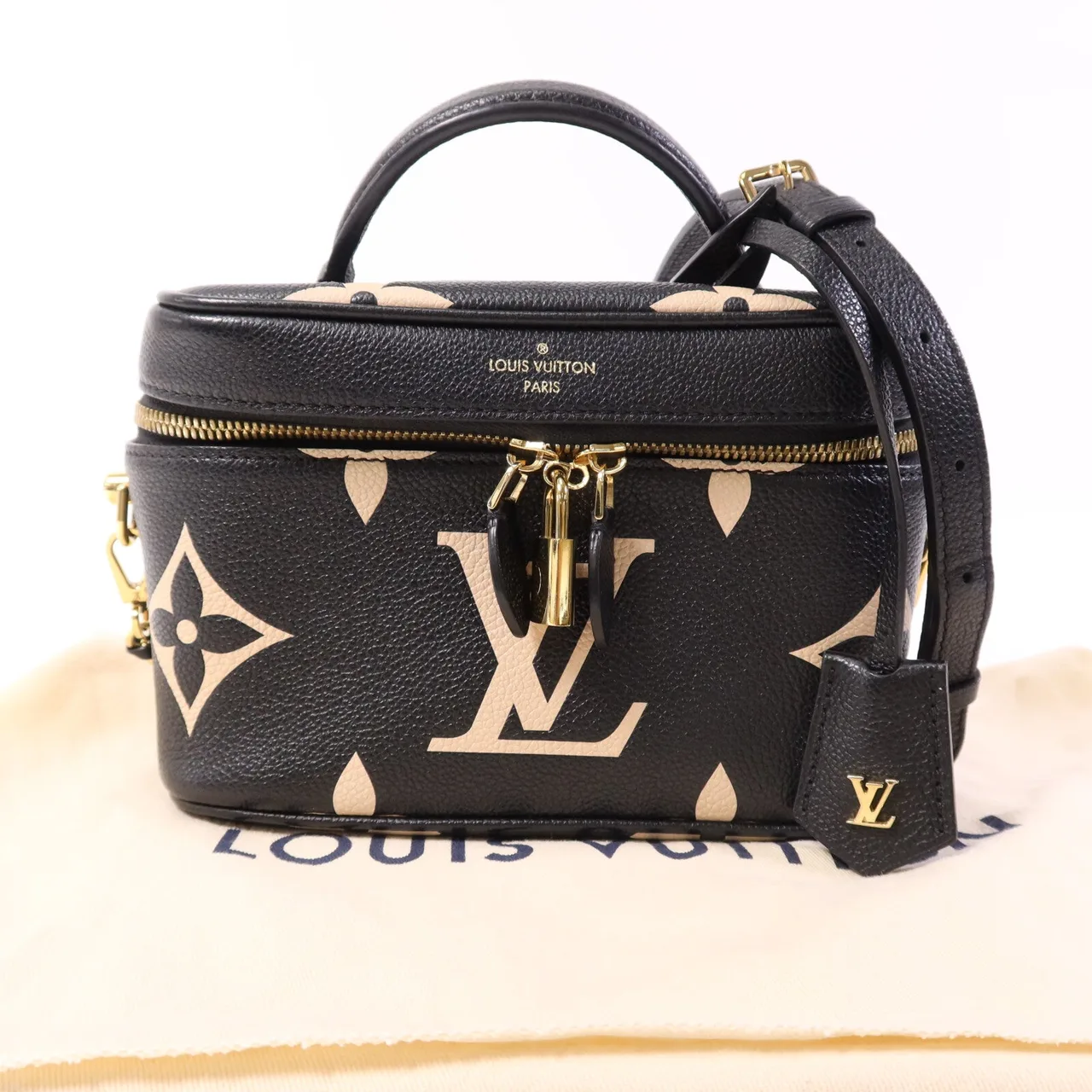 LOUIS VUITTON Vanity M45780 2-Way Bag Calfskin 黑色 / Black Calfskin Rank A - Thumbnail 9