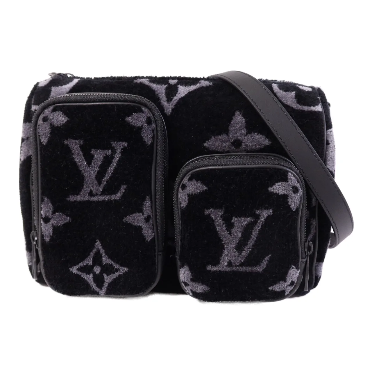 LOUIS VUITTON Speedy M45438 Shoulder Bag x Tufftage 黑色 / 灰色