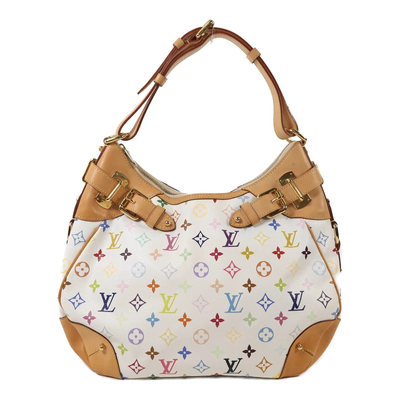 LOUIS VUITTON M40195 Shoulder Bag Coated Canvas 白色 / 多種顏色 / White