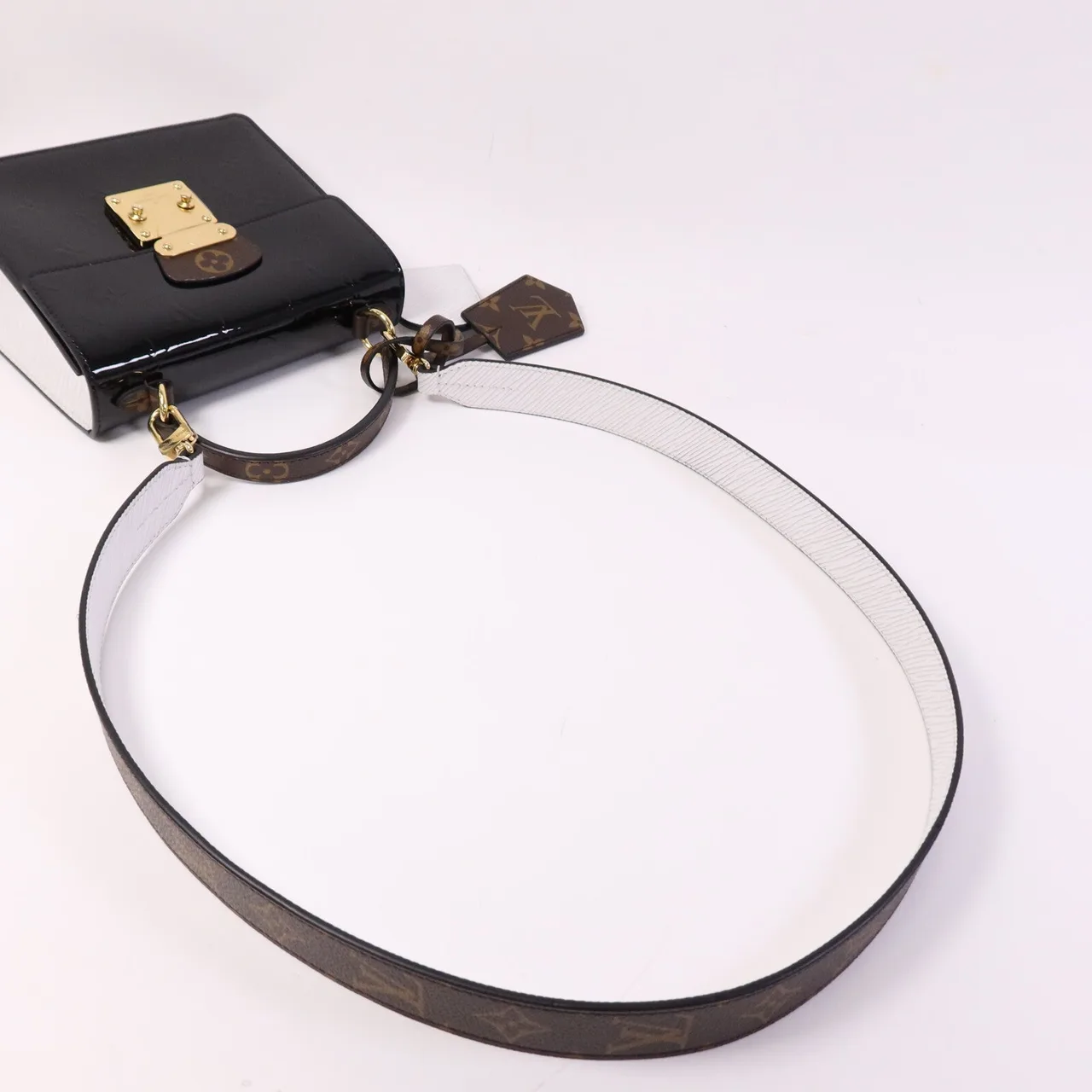 LOUIS VUITTON M90375 2-Way Bag Coated Canvas 黑色 / 白色 Coated Canvas Rank A - Thumbnail 9