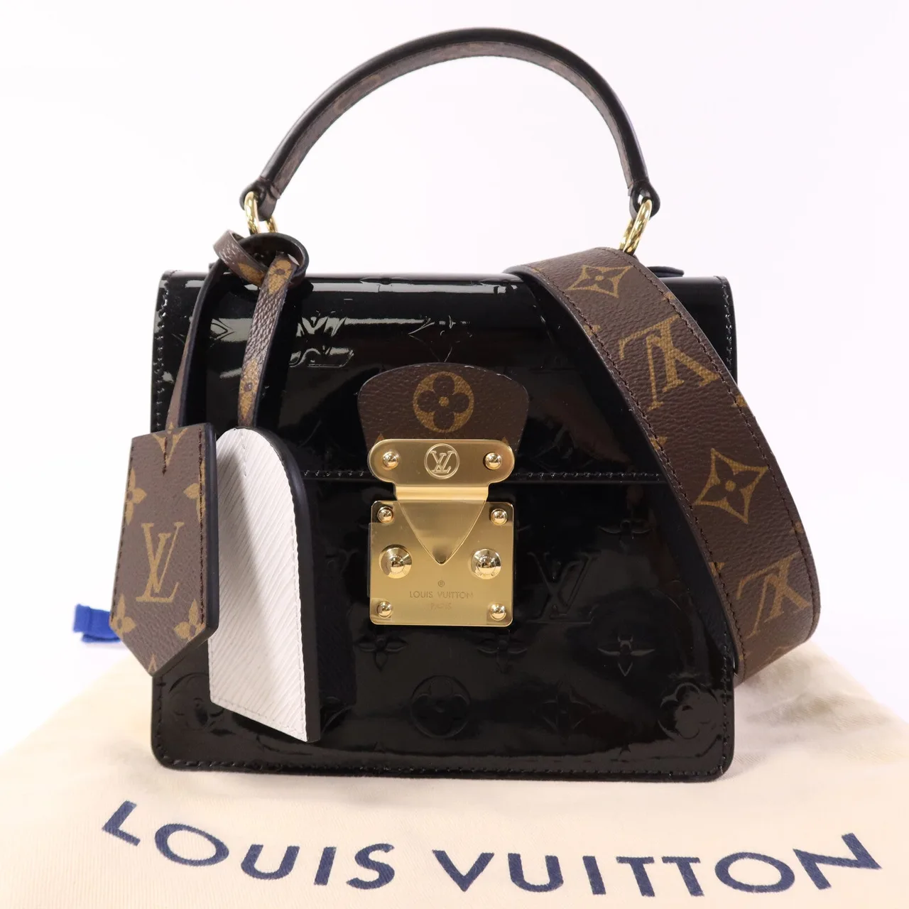 LOUIS VUITTON M90375 2-Way Bag Coated Canvas 黑色 / 白色 Coated Canvas Rank A - Thumbnail 10