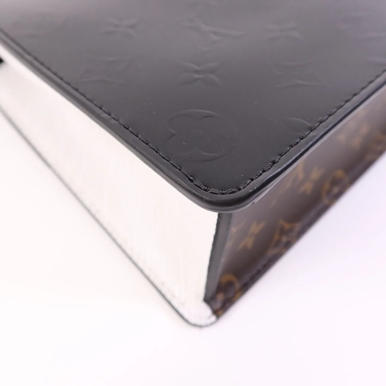 LOUIS VUITTON M90375 2-Way Bag Coated Canvas 黑色 / 白色 Coated Canvas Rank A - Thumbnail 14