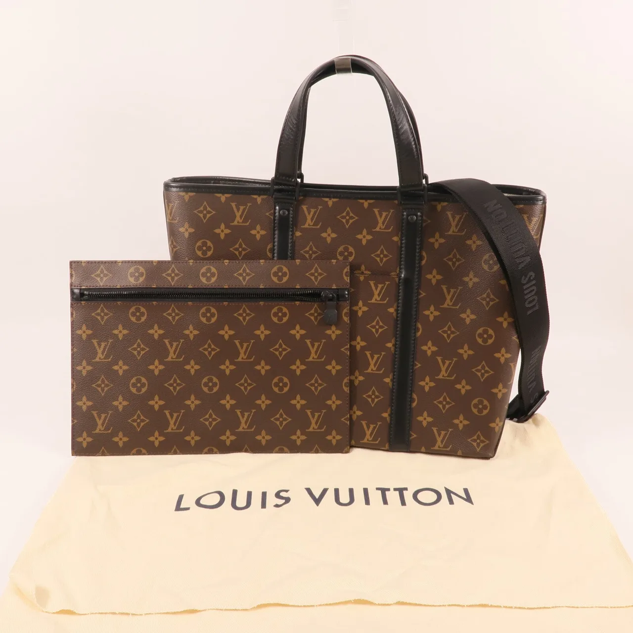 LOUIS VUITTON M45734 2-Way Bag Coated Canvas 棕色 / Brown/Black Coated Canvas Rank A - Thumbnail 8