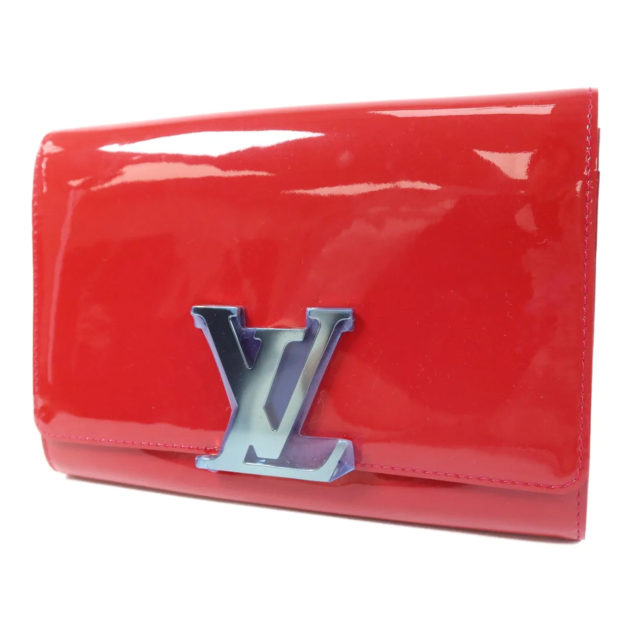 LOUIS VUITTON M94270 Clutch Leather 紅色 / Rose Andian Leather Rank B - Thumbnail 3