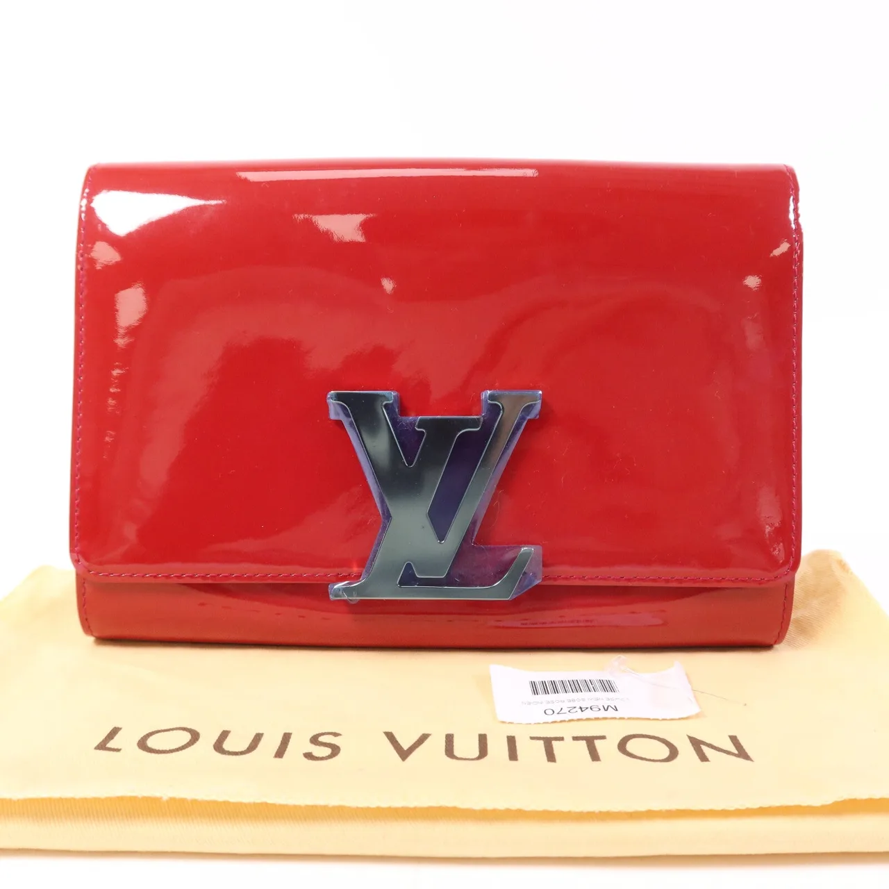 LOUIS VUITTON M94270 Clutch Leather 紅色 / Rose Andian Leather Rank B - Thumbnail 8