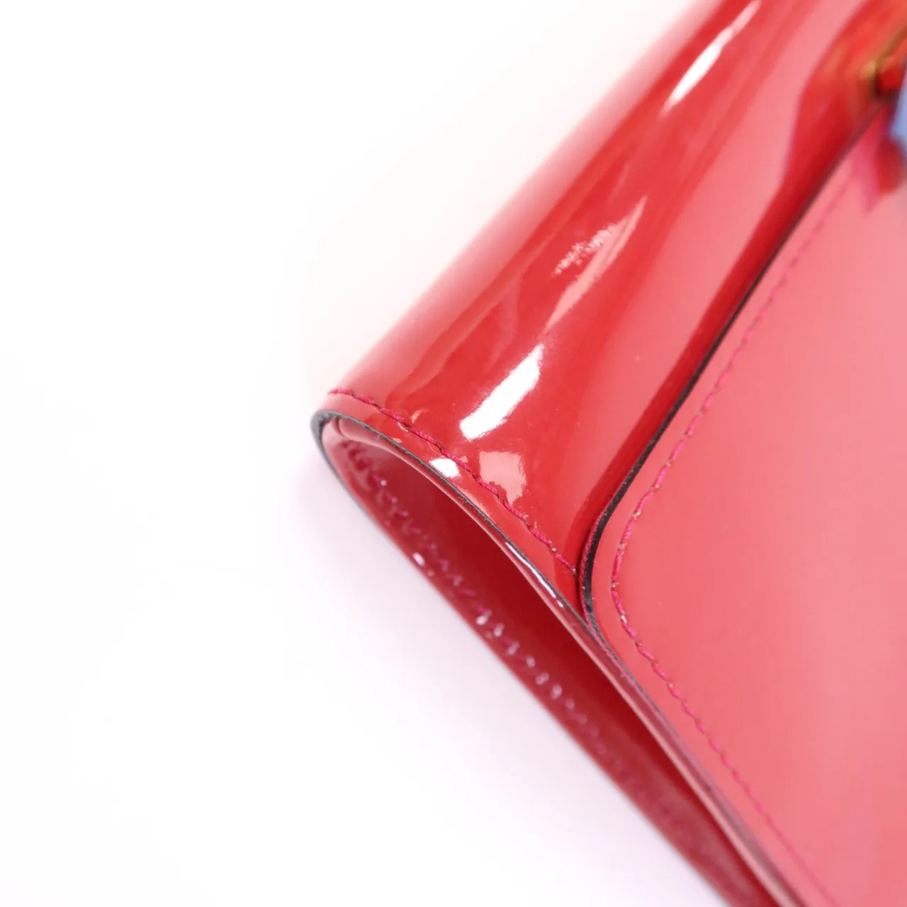 LOUIS VUITTON M94270 Clutch Leather 紅色 / Rose Andian Leather Rank B - Thumbnail 9