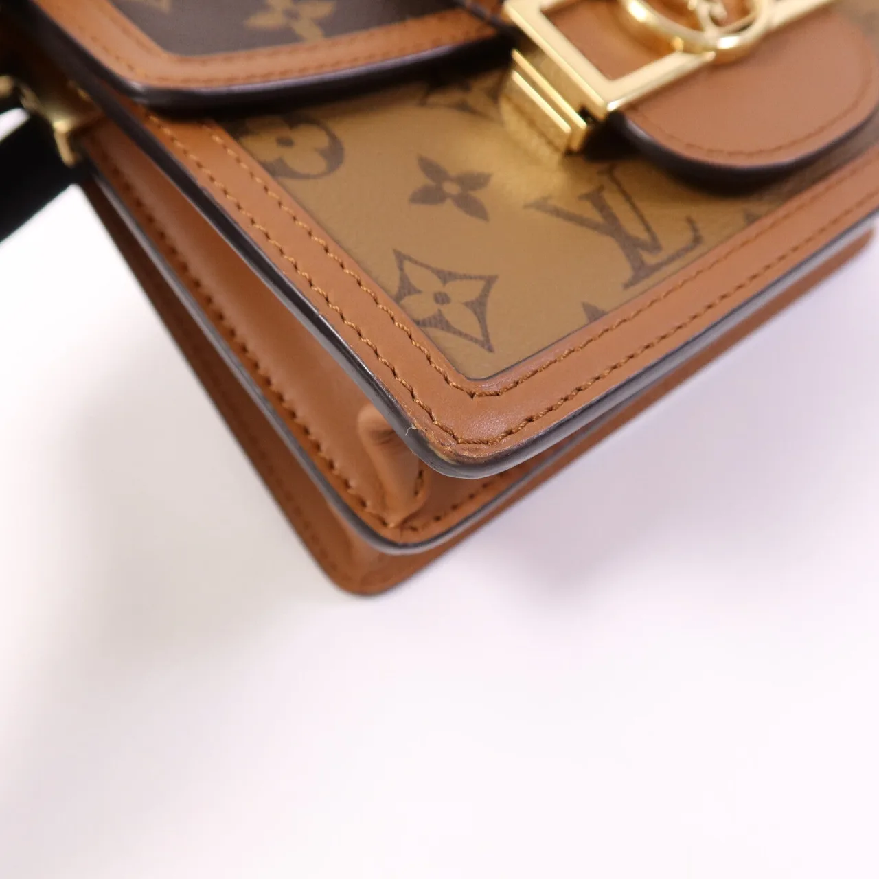 LOUIS VUITTON Mini Dauphine M45959 Shoulder Bag Coated Canvas 棕色 / Brown Coated Canvas Rank B - Thumbnail 11