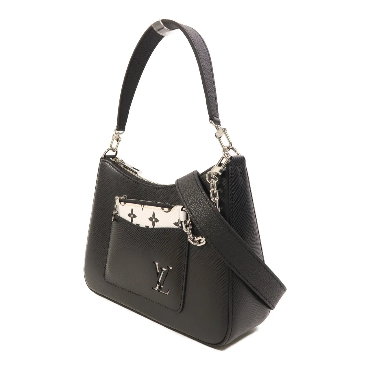 LOUIS VUITTON Marelle M80689 2-Way Bag Calfskin 黑色 / Black Calfskin Rank A - Thumbnail 3