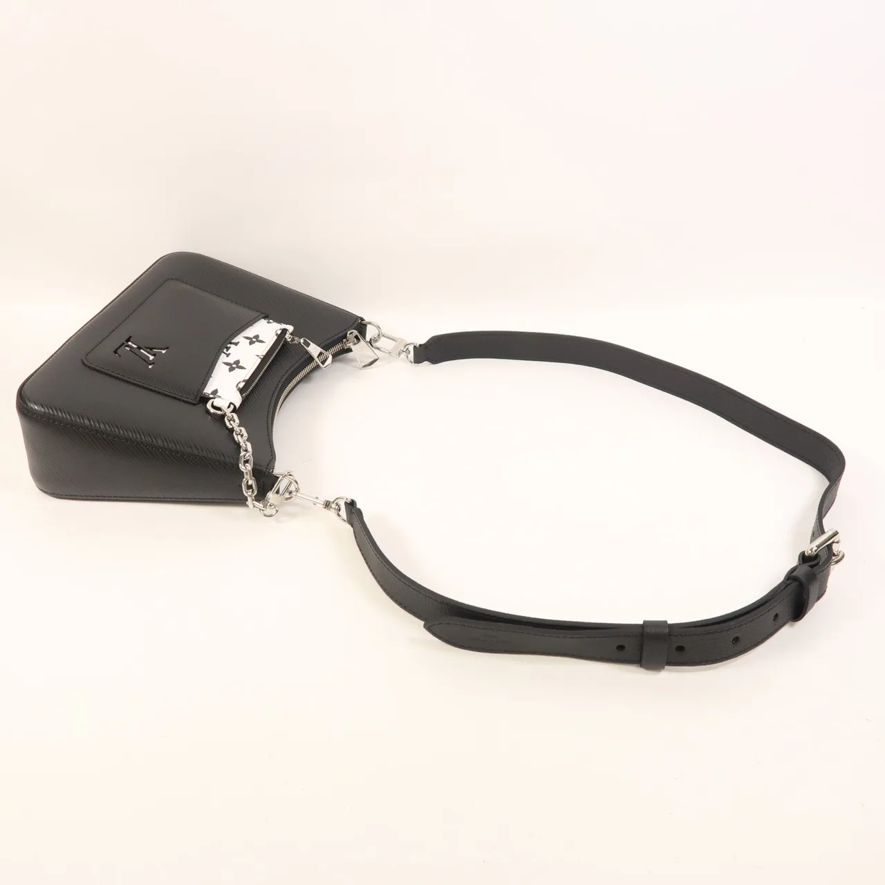 LOUIS VUITTON Marelle M80689 2-Way Bag Calfskin 黑色 / Black Calfskin Rank A - Thumbnail 7