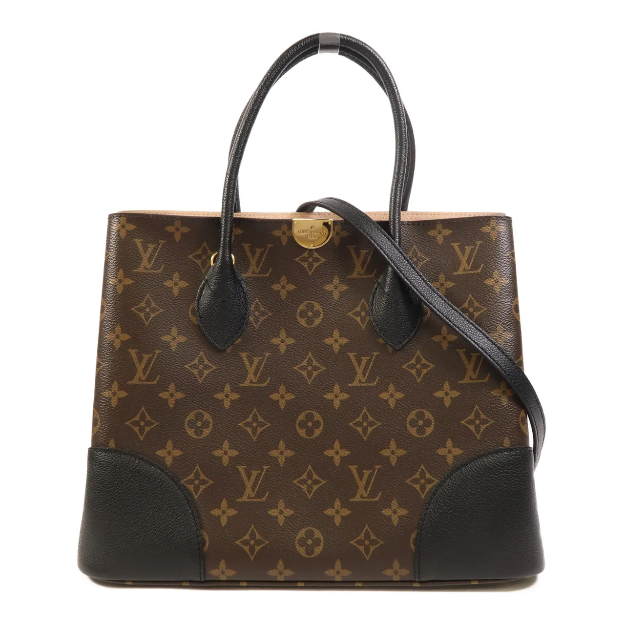 LOUIS VUITTON Flandrin M41595 2-Way Bag Coated Canvas 棕色 / 黑色 / Brown/Black