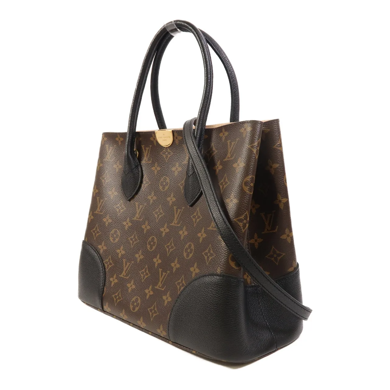 LOUIS VUITTON Flandrin M41595 2-Way Bag Coated Canvas 棕色 / 黑色 / Brown/Black Coated Canvas Rank A - Thumbnail 3