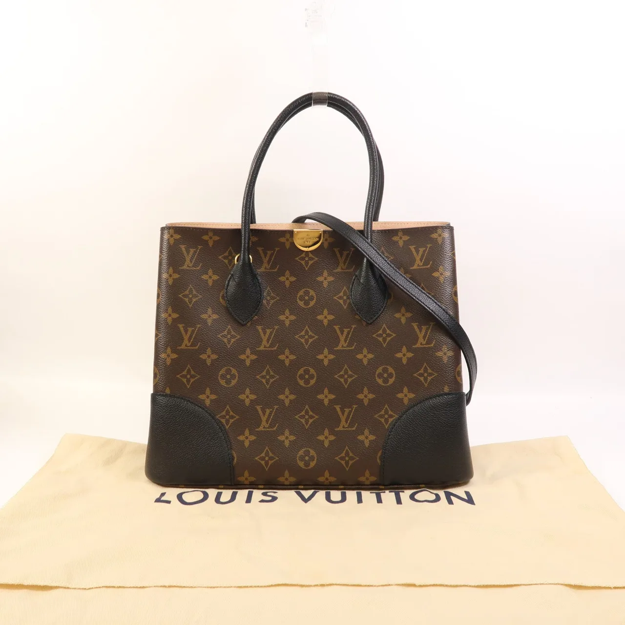 LOUIS VUITTON Flandrin M41595 2-Way Bag Coated Canvas 棕色 / 黑色 / Brown/Black Coated Canvas Rank A - Thumbnail 10
