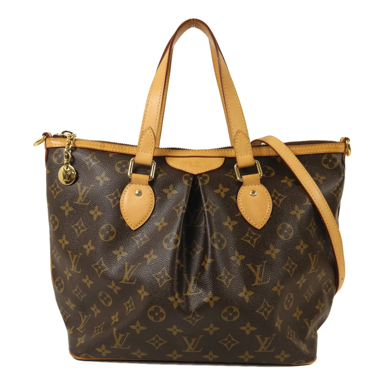 LOUIS VUITTON Palermo M40145 2-Way Bag Coated Canvas 棕色 / Brown