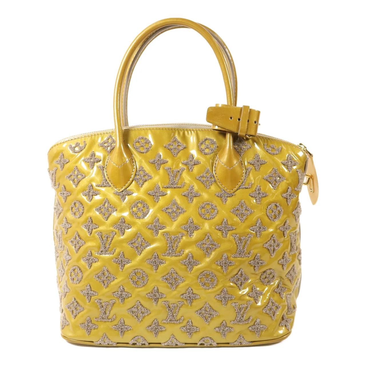 LOUIS VUITTON Lockit M40601 Handbag Leather 黃色 / 米色 / Yellow Leather Rank B - Thumbnail 2