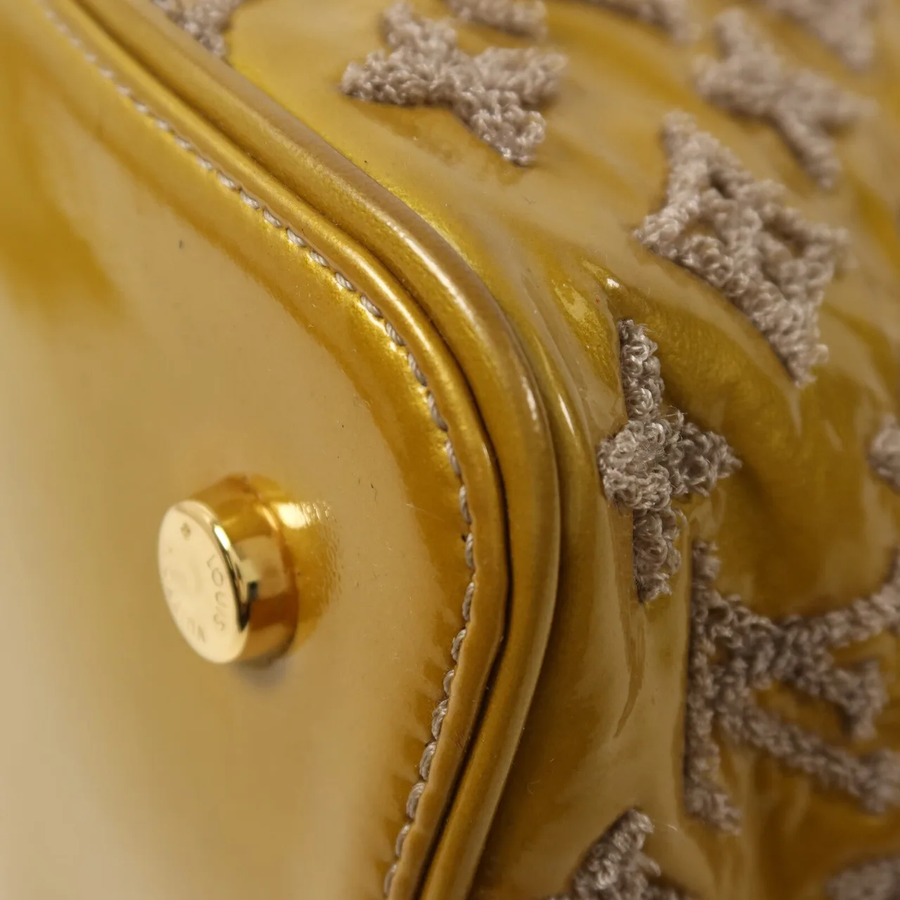 LOUIS VUITTON Lockit M40601 Handbag Leather 黃色 / 米色 / Yellow Leather Rank B - Thumbnail 12