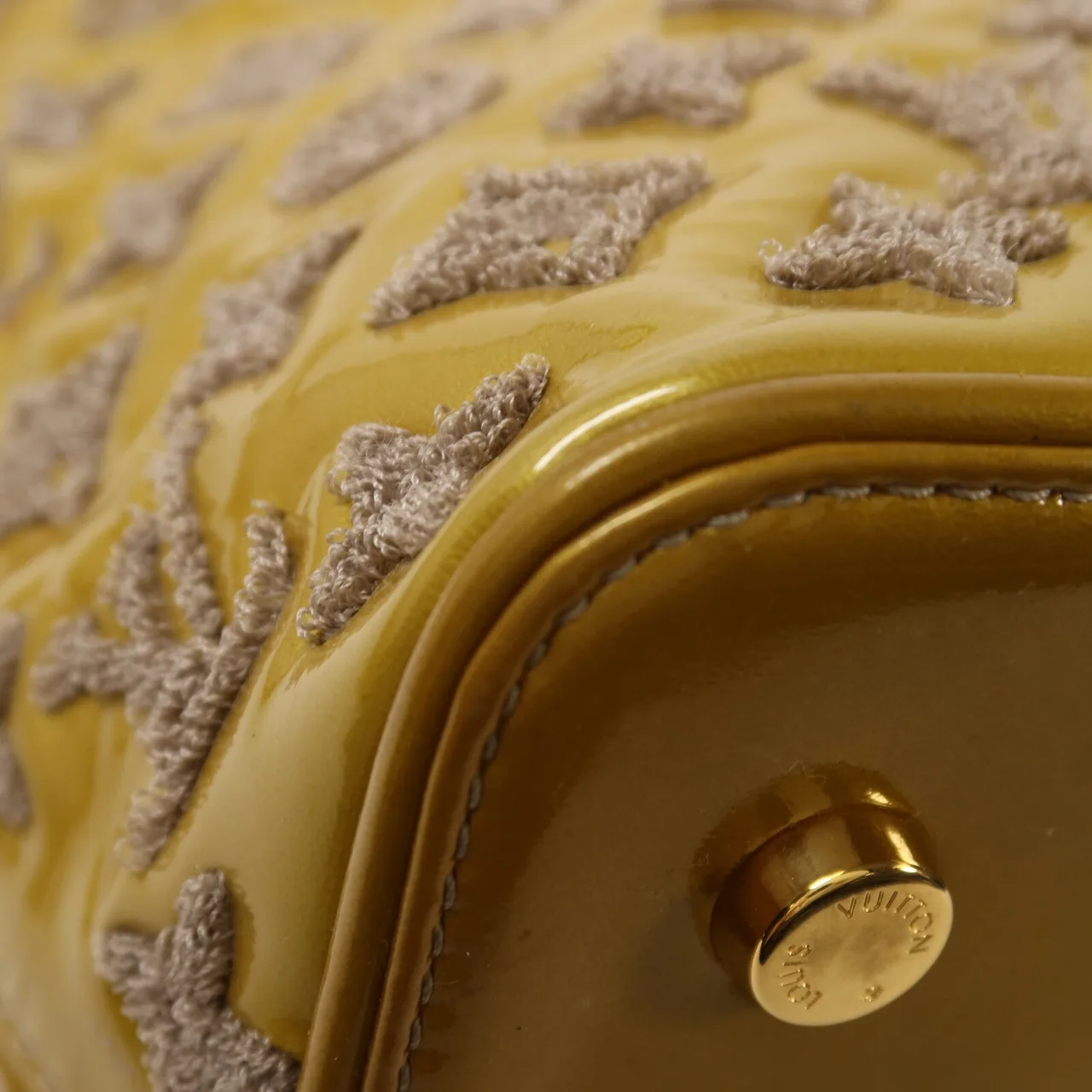 LOUIS VUITTON Lockit M40601 Handbag Leather 黃色 / 米色 / Yellow Leather Rank B - Thumbnail 13