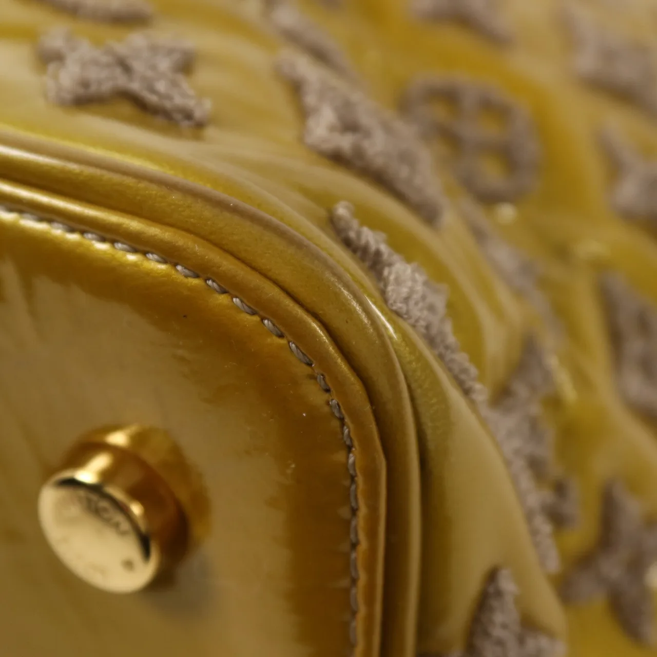 LOUIS VUITTON Lockit M40601 Handbag Leather 黃色 / 米色 / Yellow Leather Rank B - Thumbnail 14