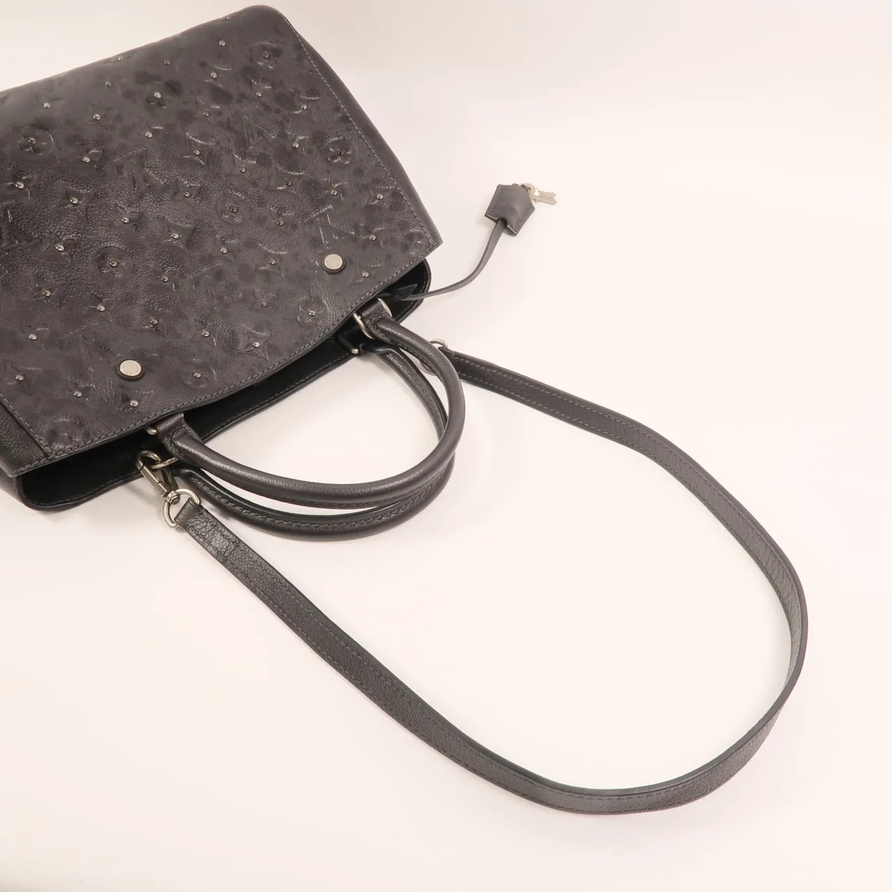 LOUIS VUITTON Montaigne M50665 2-Way Bag Calfskin 黑色 / Black Calfskin Rank B - Thumbnail 8