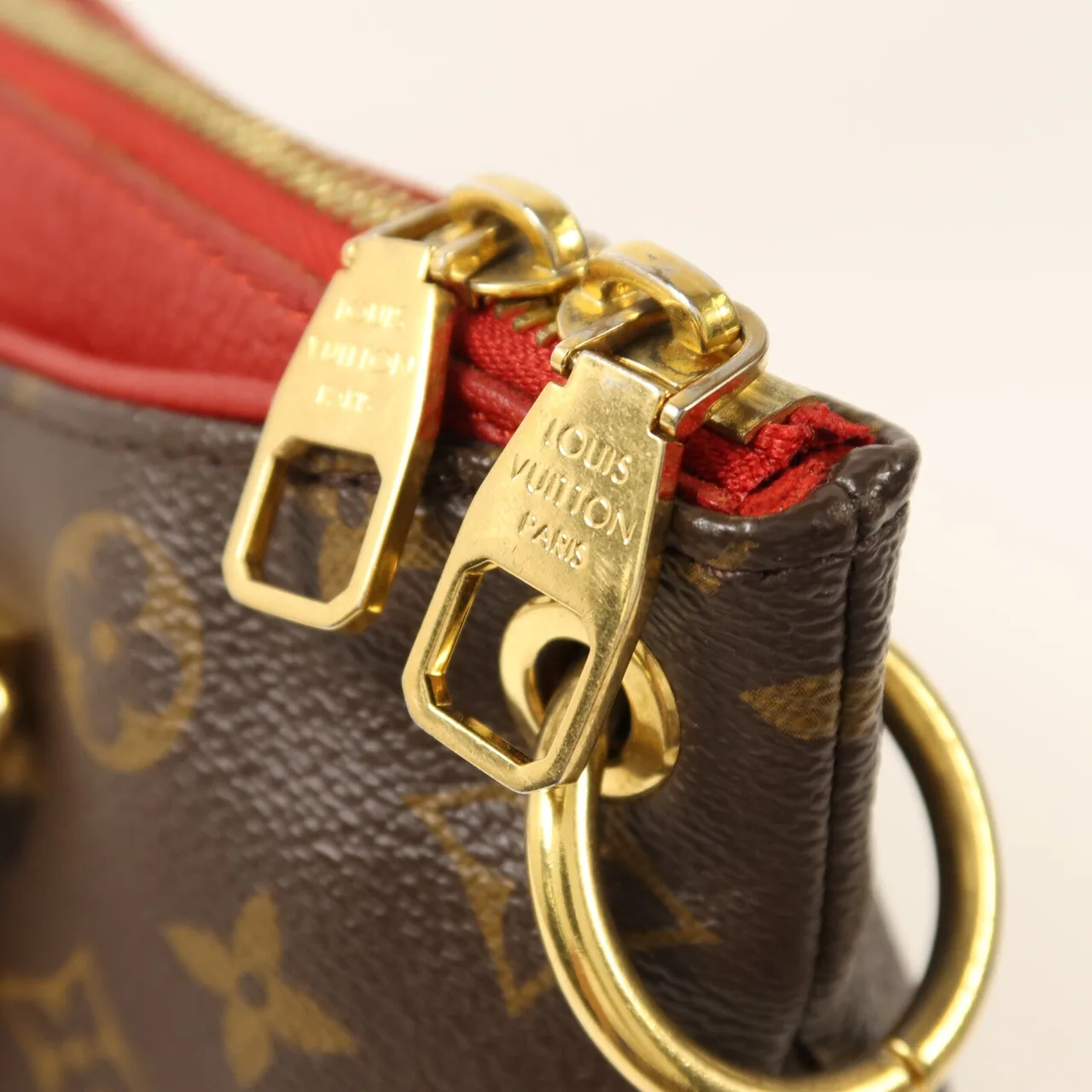 LOUIS VUITTON Pallas M41241 2-Way Bag Coated Canvas 棕色 / 紅色 / Monogram Coated Canvas Rank B - Thumbnail 9