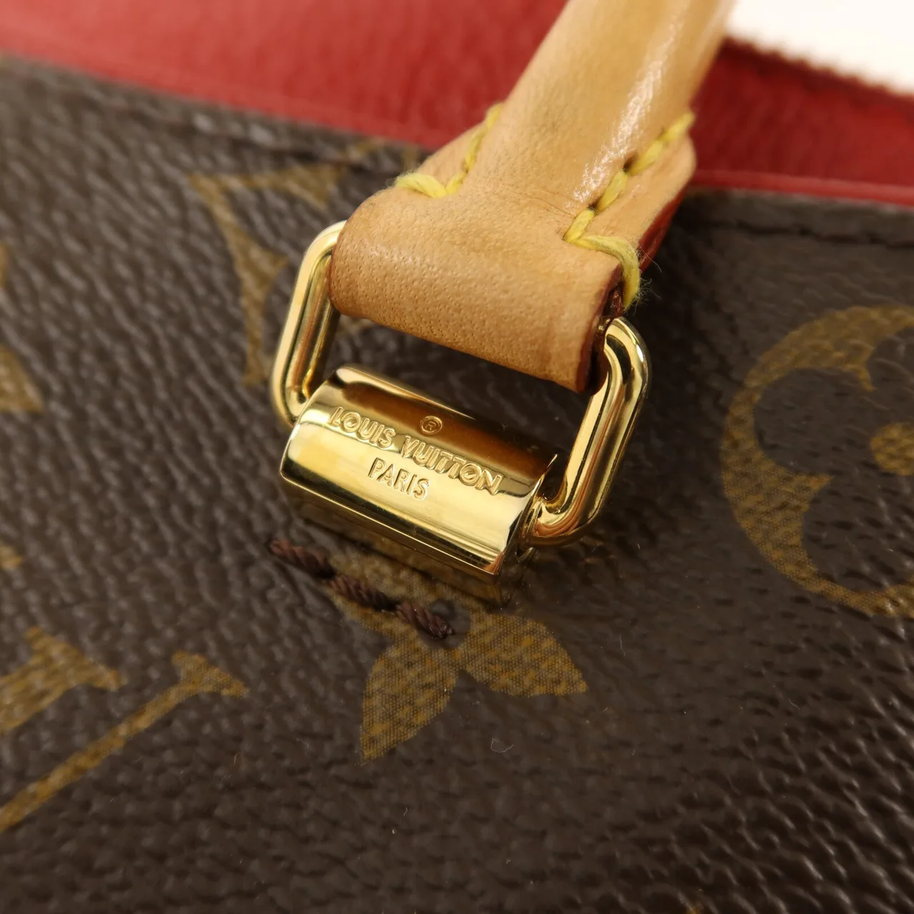 LOUIS VUITTON Pallas M41241 2-Way Bag Coated Canvas 棕色 / 紅色 / Monogram Coated Canvas Rank B - Thumbnail 10