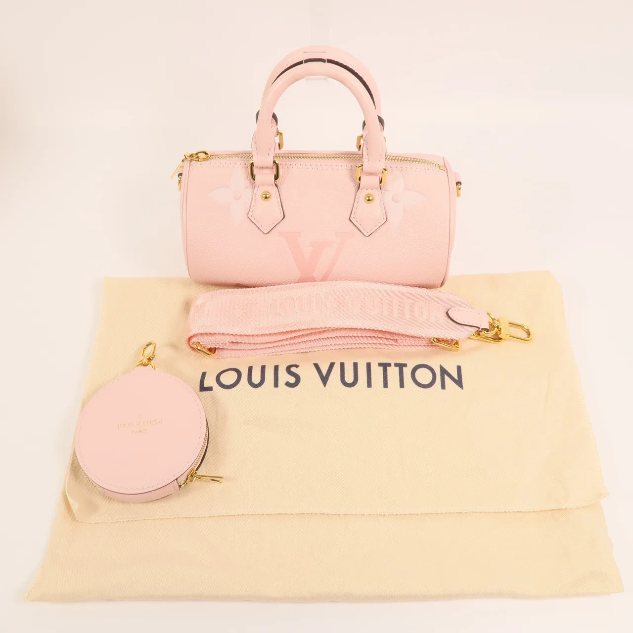 LOUIS VUITTON Papillon M45707 肩背包 牛皮 粉色 / Pink 牛皮 中古品A - 縮圖 10