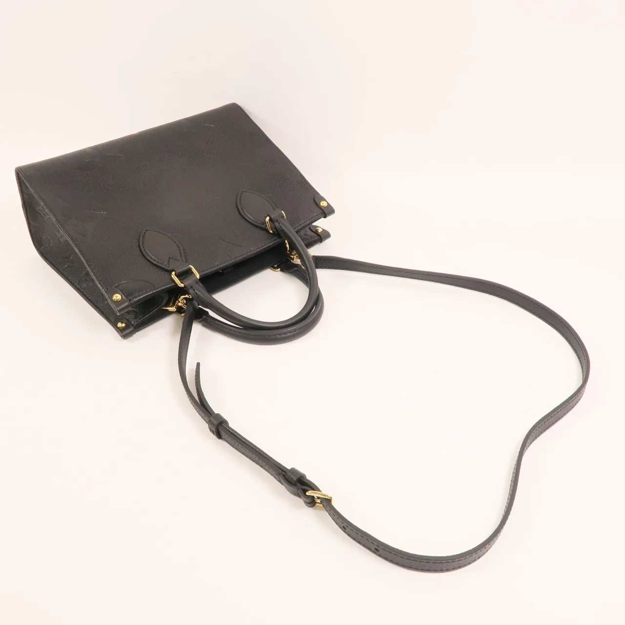 LOUIS VUITTON OnTheGo M45653 兩用包 牛皮 黑色 / Black 牛皮 中古品A - 縮圖 8