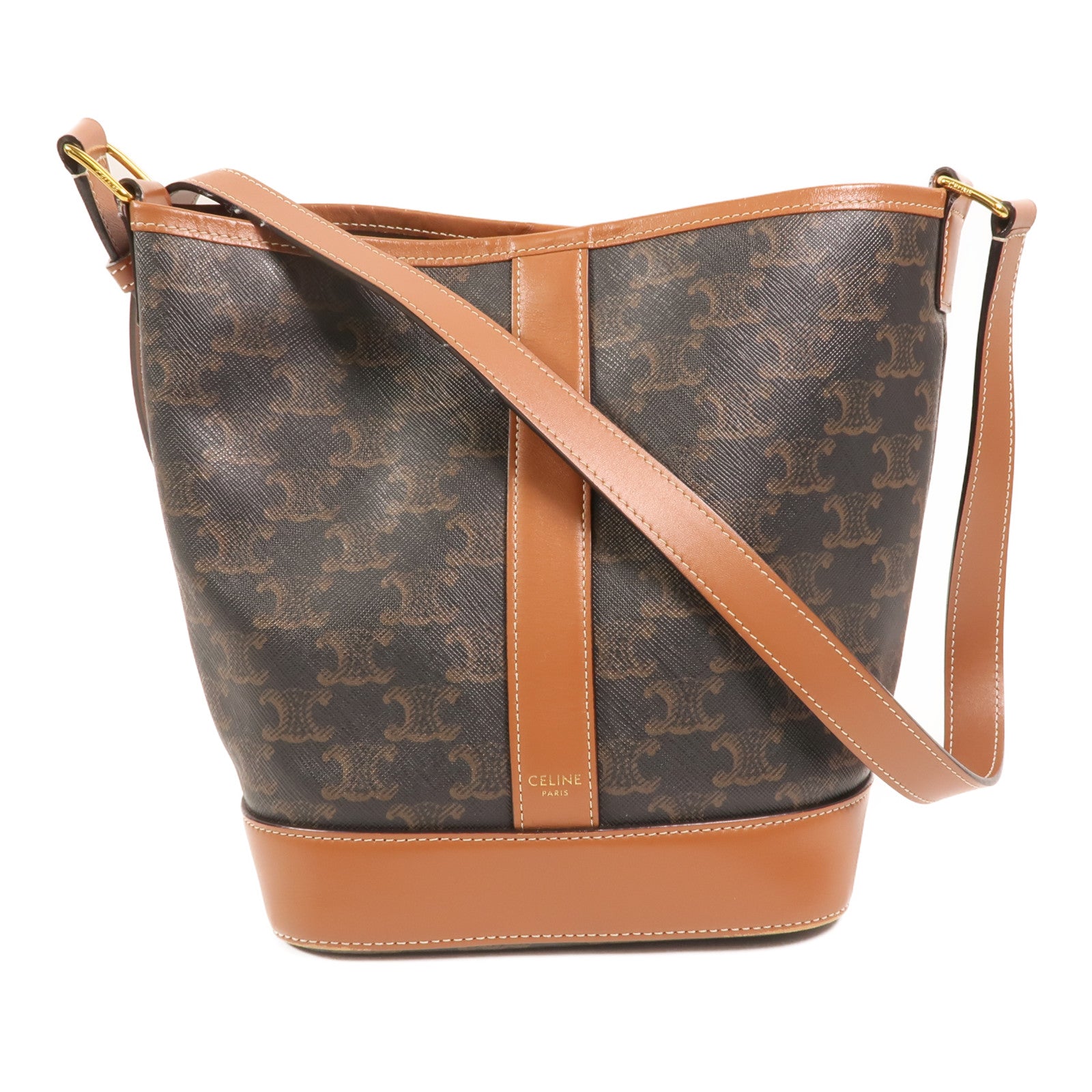 LOUIS VUITTON Bucket Shoulder Bag Coated Canvas