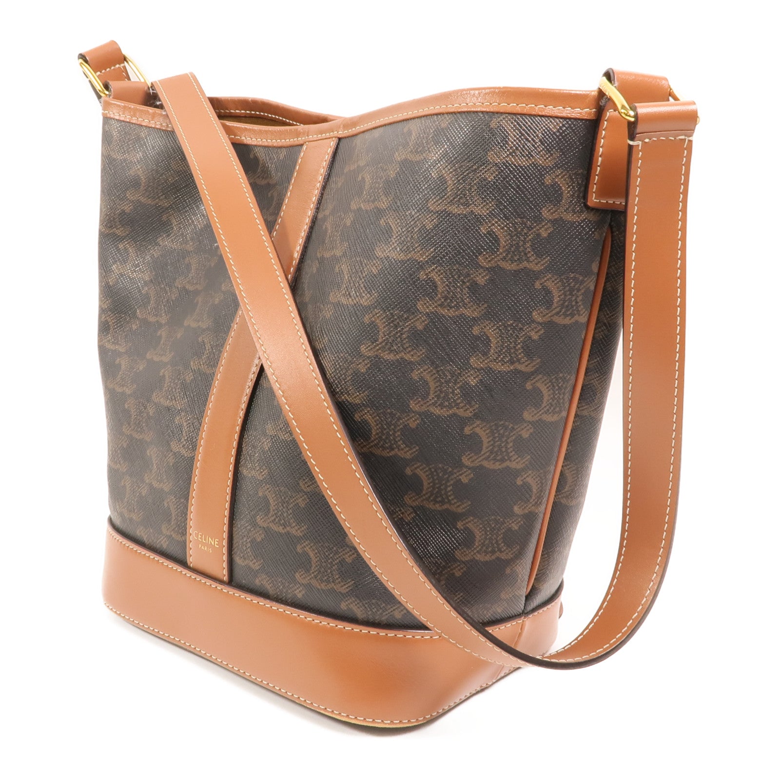 LOUIS VUITTON Bucket Shoulder Bag Coated Canvas 3