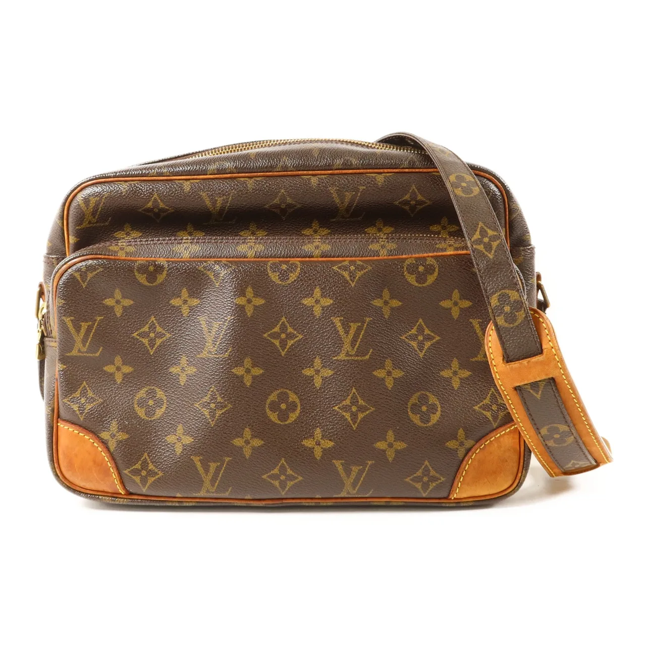 LOUIS VUITTON Nile M45244 肩背包 塗層帆布 棕色 / Brown
