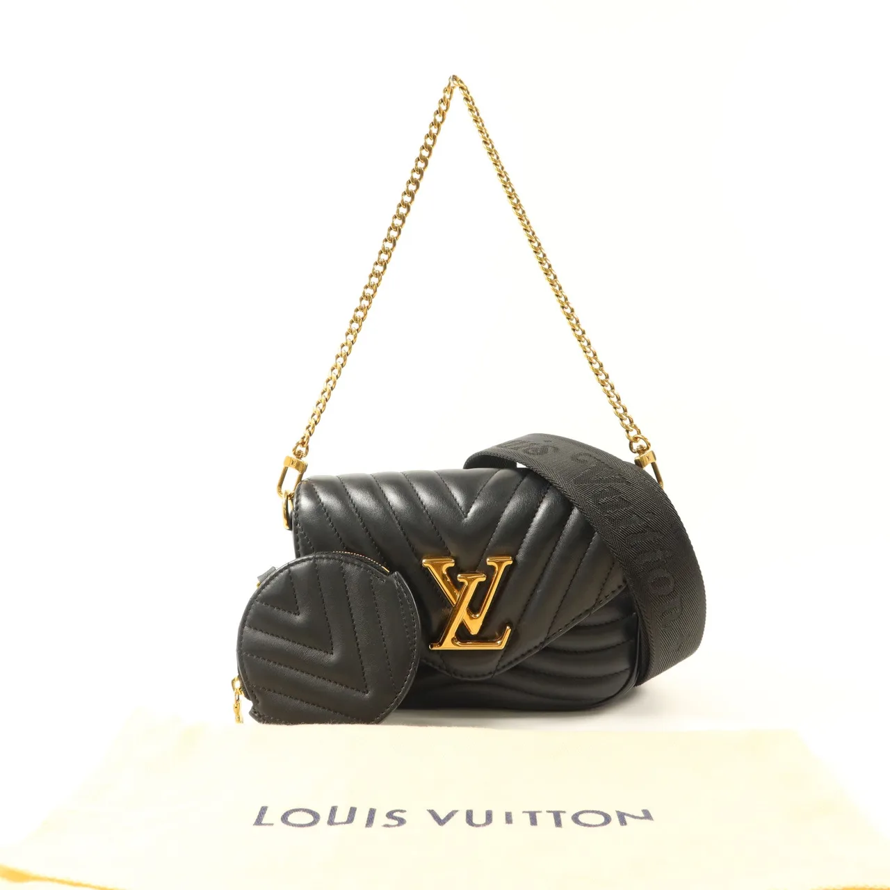 LOUIS VUITTON New Wave M56461 2-Way Bag Calfskin 黑色 / Black Calfskin Rank A - Thumbnail 10