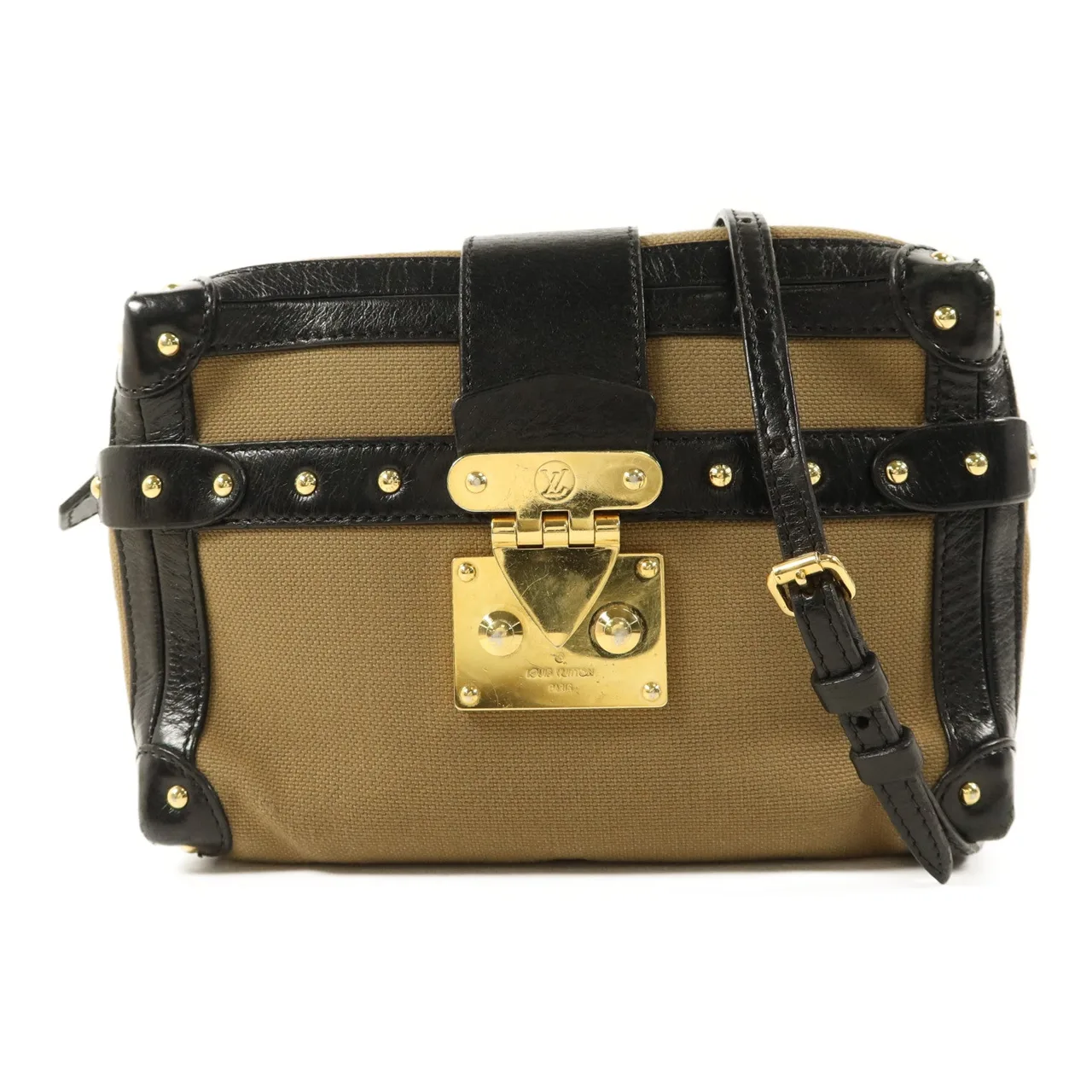 LOUIS VUITTON Petite Malle 肩背包 帆布 綠色 / Green